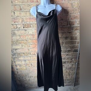 Zara Black Maxi Dress with Chain Straps